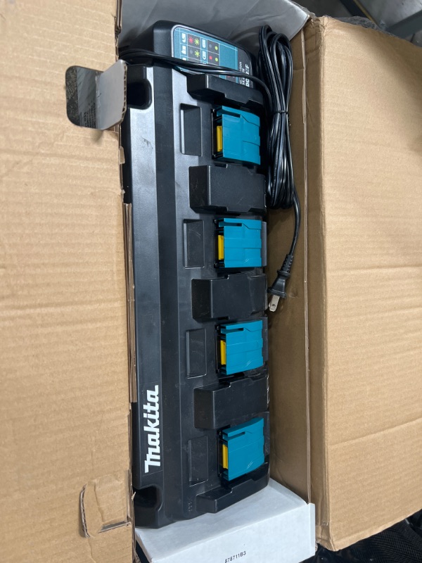 Photo 2 of Makita DC18SF 4 port 18 Volt LXT Cordless Battery Charger 4-Pack