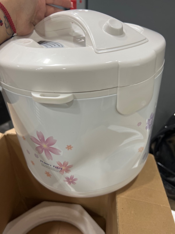 Photo 2 of 20-Cup White Rice Cooker with Steamer and Non-Stick Inner Pot