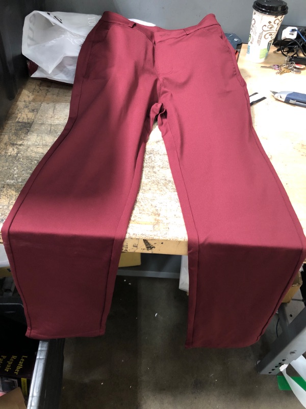 Photo 1 of BURGANDY DRESS PANTS XS INSEAM 33"