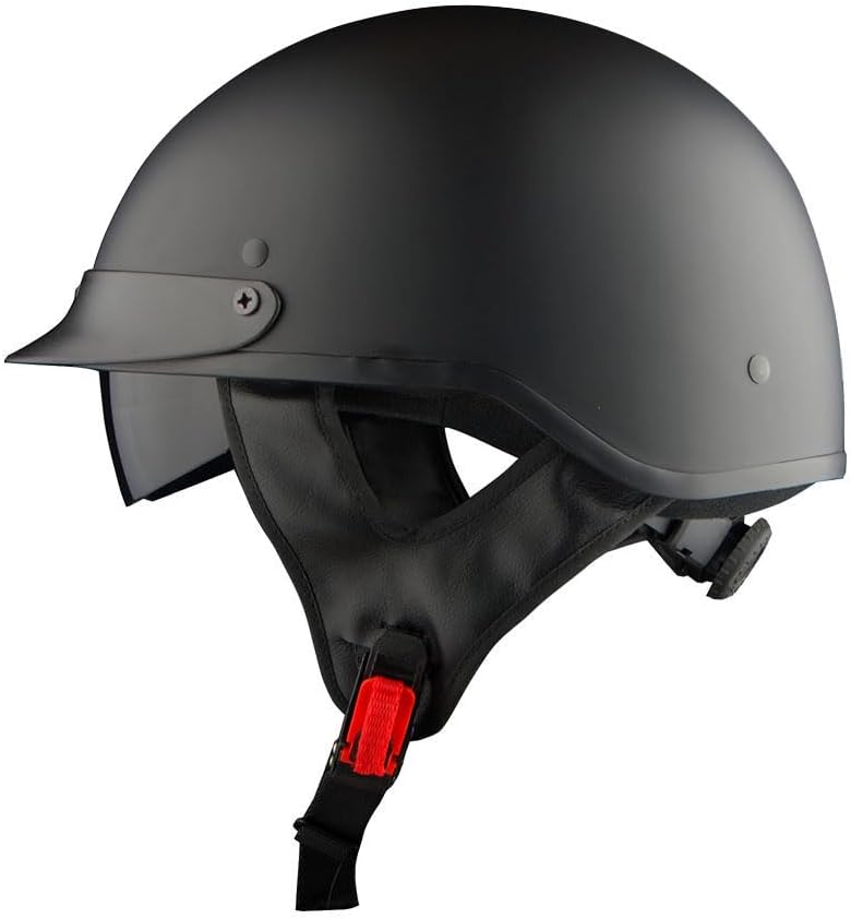 Photo 1 of 1Storm Motorcycle Half Face Helmet Mopeds Scooter Pilot with Retractable Inner Smoked Visor: HKY205V XLARGE
