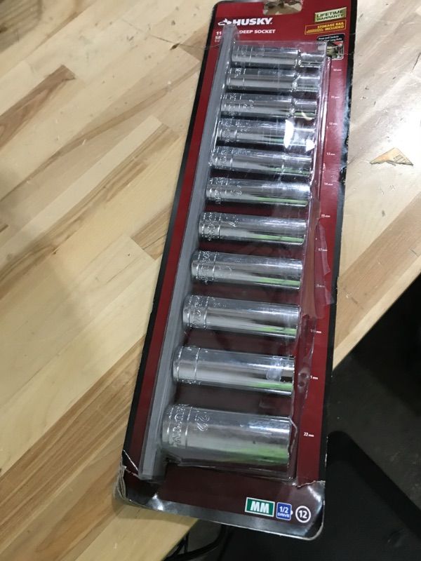 Photo 2 of 1/2 in. Drive Metric Deep Socket Set (11-Piece)