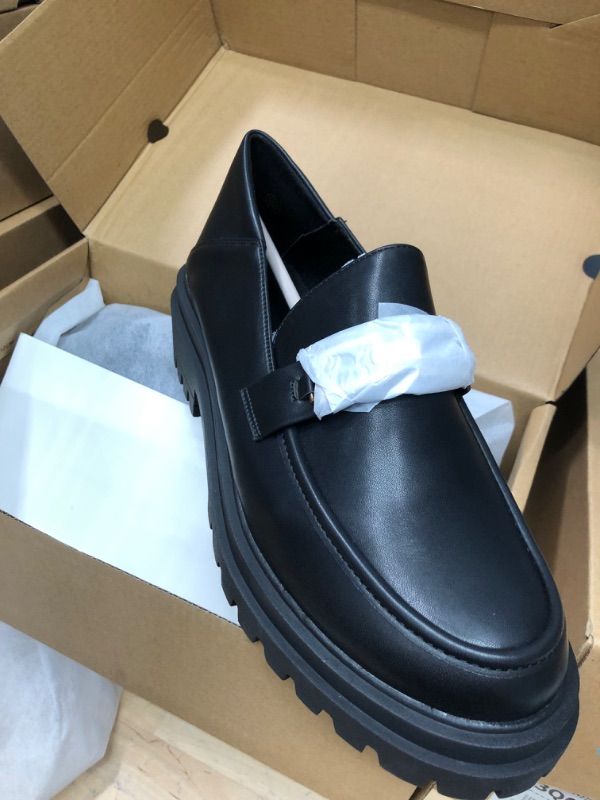 Photo 2 of *USED* Viandso Platform Loafers for Women with Chain Slip On Round Toe Chunky Loafer Shoes Penny Casual Shoes 8.5 Black