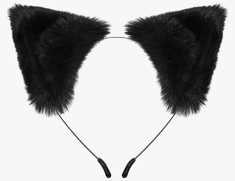 Photo 1 of 2 Black Cat Ears Headband for Women Girls, Halloween Cosplay Cat Costume Faux Fur Ears Headbands Hair Accessories for Adult Kids