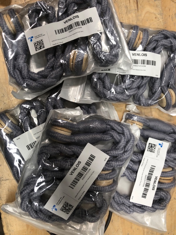 Photo 1 of 5 packs of magnetic curtain tiebacks grey 