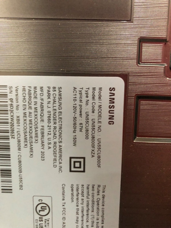 Photo 3 of SAMSUNG 55-Inch Class Crystal UHD CU8000 Series PurColor, Object Tracking Sound Lite, Q-Symphony, Motion Xcelerator, Ultra Slim, Solar Remote, Smart TV with Alexa Built-in (UN55CU8000, 2023 Model)