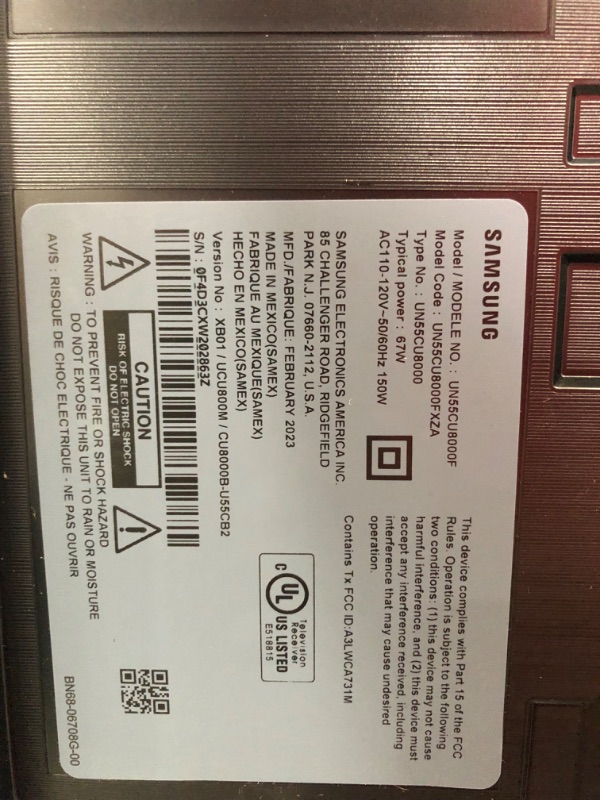 Photo 7 of SAMSUNG 55-Inch Class Crystal UHD CU8000 Series PurColor, Object Tracking Sound Lite, Q-Symphony, Motion Xcelerator, Ultra Slim, Solar Remote, Smart TV with Alexa Built-in (UN55CU8000, 2023 Model)