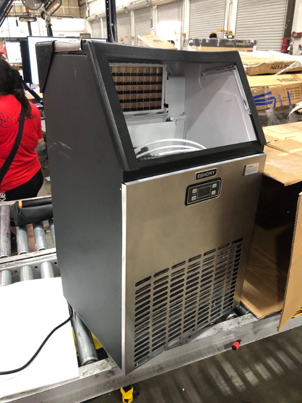 Photo 2 of (PARTS ONLY)EUHOMY Commercial Ice Maker Machine, 100lbs/24H Stainless Steel Under Counter ice Machine with 33lbs Ice Storage Capacity, Freestanding Ice Maker.
