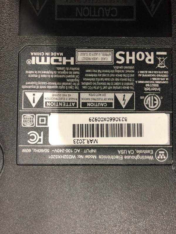 Photo 3 of Westinghouse HD 32 Inch TV with Built-in DVD and V-Chip, Slim, Compact 720p LED Flat Screen TV, HDMI, USB, and VGA Compatible, High Definition Small TV for Kitchen or RV Camper, 2022 Model 32" HD LED DVD