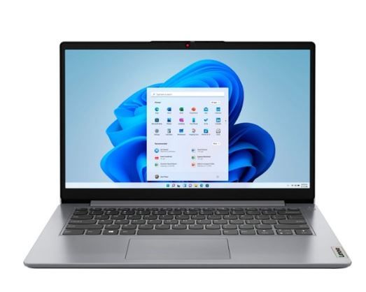 Photo 1 of Lenovo - Ideapad 1i 14.0" HD Laptop - Celeron N4020 - 4GB Memory - 56GB eMMC - Cloud Grey
