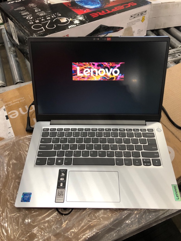 Photo 5 of Lenovo - Ideapad 1i 14.0" HD Laptop - Celeron N4020 - 4GB Memory - 56GB eMMC - Cloud Grey
