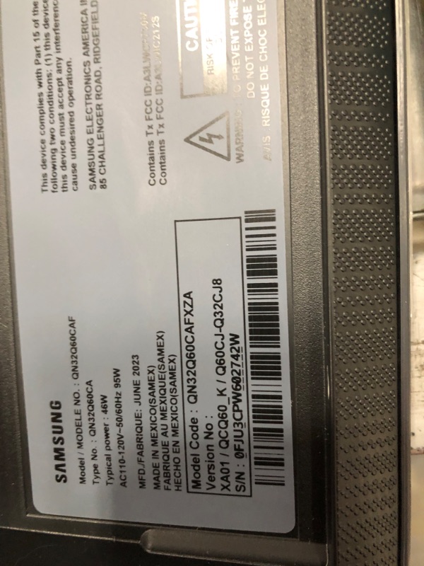 Photo 1 of SAMSUNG 32-Inch Class QLED 4K Q60C Series Quantum HDR, Dual LED, Object Tracking Sound Lite, Q-Symphony, Motion Xcelerator, Gaming Hub, Smart TV with Alexa Built-in (QN32Q60C, 2023 Model) 32-Inch TV Only