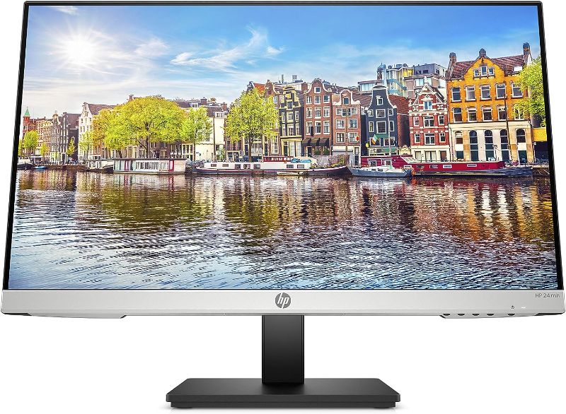 Photo 1 of HP 24mh FHD Monitor - Computer Monitor with 23.8-Inch IPS Display (1080p) - Built-In Speakers and VESA Mounting - Height/Tilt Adjustment for Ergonomic Viewing - HDMI and DisplayPort - (1D0J9AA#ABA)
