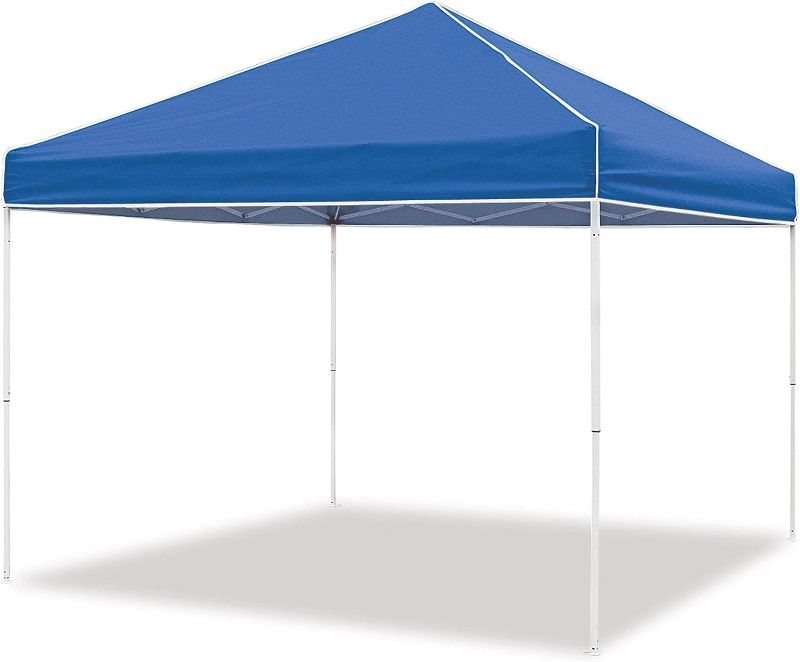 Photo 1 of **MISSING COVER **Z-Shade 10 x 10 Foot Everest Instant Canopy Outdoor Camping Patio Shelter with Reliable Stakes, Steel Frame, and Roller Bag, Blue
