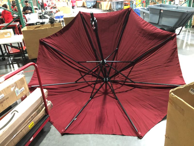 Photo 3 of ***DAMAGED - SEE NOTES***
allen + roth 10-ft Commercial Red Auto-tilt Market Patio Umbrella