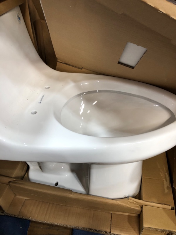 Photo 3 of 1-piece 1.1 GPF/1.6 GPF High Efficiency Dual Flush Elongated Toilet in White Slow-Close, Seat Included