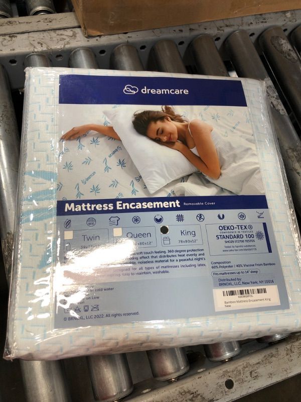 Photo 1 of 100% Waterproof Mattress Protector - King Mattress Protector - Bamboo Mattress Protector - Bed Bug Mattress Cover - Zippered Mattress Protector - Hypoallergenic Mattress Encasement (King, 78x80)
