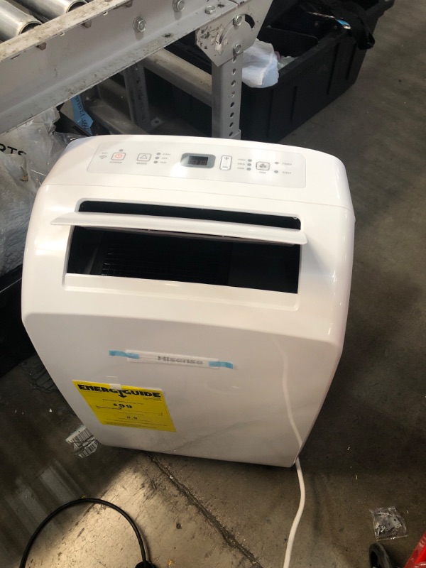 Photo 3 of **PARTS ONLY, MISSING PARTS, NON-FUNCTIONAL** Hisense 7000-BTU DOE (115-Volt) White Vented Wi-Fi enabled Portable Air Conditioner with Remote Cools 299-sq ft