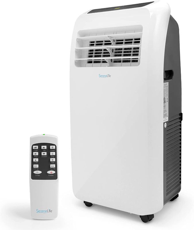 Photo 1 of *DOES NOT TURN ON PARTS ONLY* SereneLife SLPAC8 SLPAC 3-in-1 Portable Air Conditioner with Built-in Dehumidifier Function,Fan Mode, Remote Control, Complete Window Mount Exhaust Kit, 8,000 BTU, White
