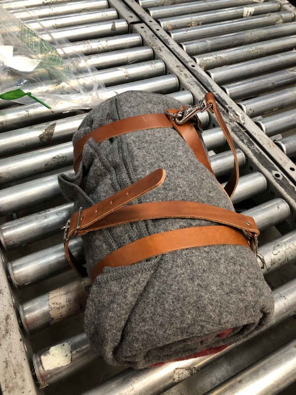 Photo 2 of 1844 Helko Werk Germany Waxed Canvas Bedroll & Swiss Army Blanket Bundle (Slate Gray) F8761SGB Slate Gray Bedroll & Swiss Army Blanket Bundle