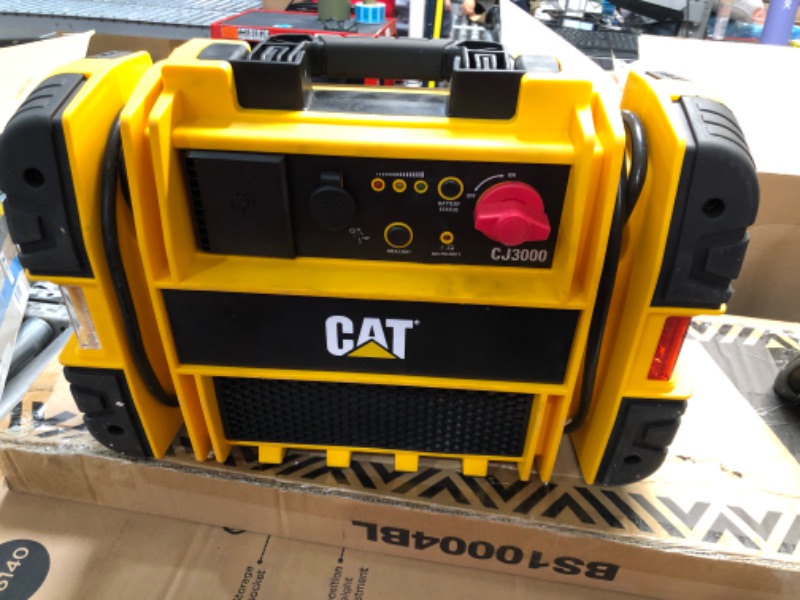 Photo 2 of CAT CJ3000 Professional Jump Starter 2000 Peak Amp Battery Booster, Built-In Power Switch, Battery Clamps