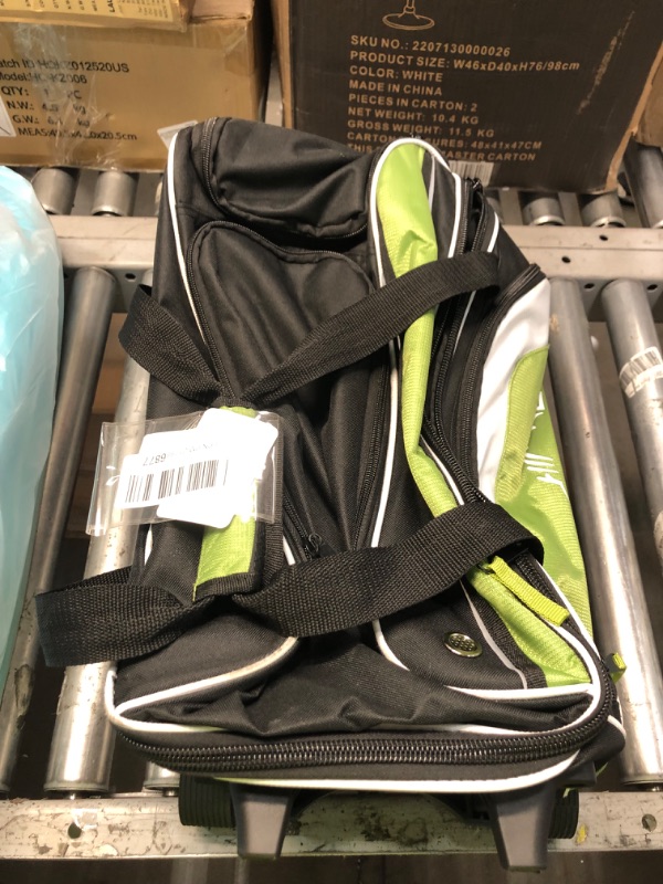 Photo 2 of **SEE NOTES**
GoHimal Double Roller 2 Ball Bowling Bag with Separate Shoe Compartment, 40" Black-Green