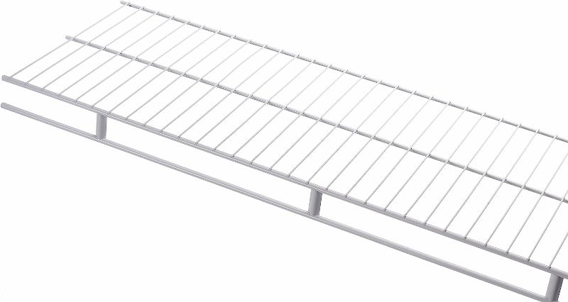 Photo 1 of Rubbermaid Wire Shelving, 6-Foot by 12-Inch Kit, White, Closet/Pantry Shelves for Clothes/Shoes in Home/Bathroom/Kitchen 6 Foot Single Shelf Kit