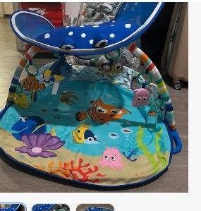 Photo 1 of Bright Starts Disney Baby Finding Nemo Mr. Ray Ocean Lights & Music Gym, Ages Newborn +
