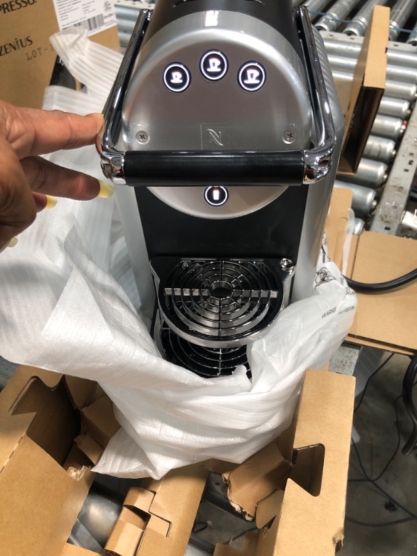 Photo 6 of Nespresso Professional Coffee Maker Starter Bundle, Zenius Professional Coffee Machine, Presentation Box for Nespresso Capsules,Black and Silver