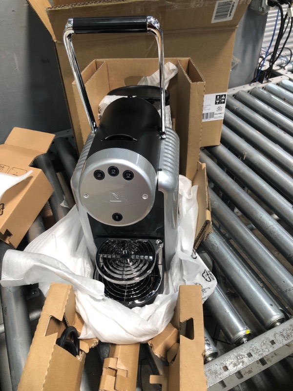 Photo 1 of Nespresso Professional Coffee Maker Starter Bundle, Zenius Professional Coffee Machine, Presentation Box for Nespresso Capsules,Black and Silver