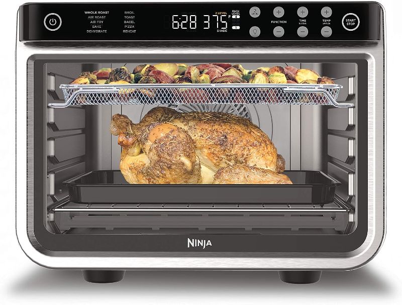 Photo 1 of [READ NOTES]
Ninja DT201 Foodi 10-in-1 XL Pro Air Fry Digital Countertop Convection Toaster Oven with Dehydrate and Reheat, 1800 Watts, Stainless Steel Finish
