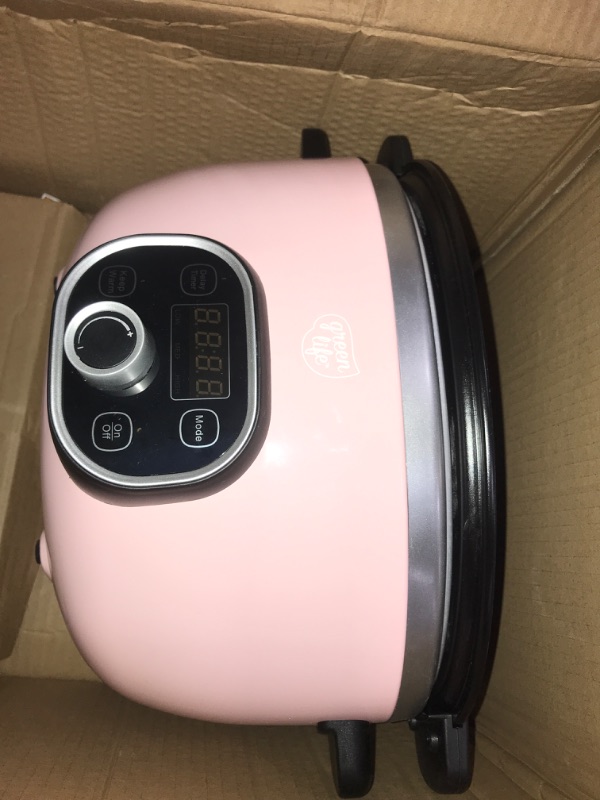 Photo 2 of GreenLife Cook Duo Healthy Ceramic Nonstick 6QT Slow Cooker, PFAS-Free, Digital Timer, Dishwasher Safe Parts, Soft Pink 6QT Slow Cooker PFAS-Free Soft Pink