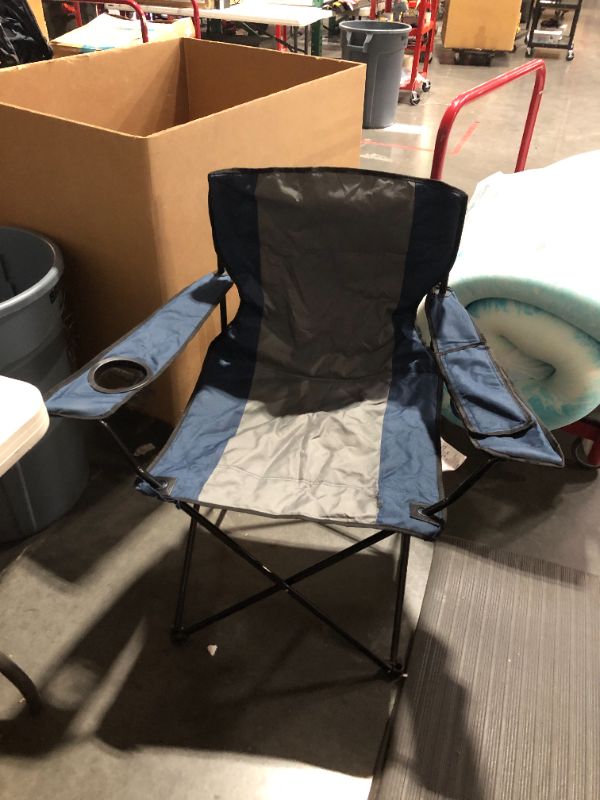 Photo 2 of ***DAMAGED - SEE PICTURES***
Pacific Pass Quad Camp Chair w/ Built-In Cooler and Cup Holder, Navy Blue