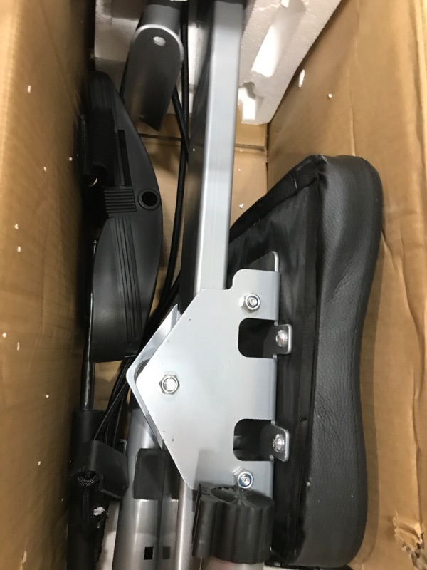 Photo 3 of *MISSING PIECES** Rowing Machine for Home Use, Foldable Rowing Machine with Adjustable Resistance, LCD Monitor, Comfortable Seat Cushion and Anti-Slip Foot Pedals