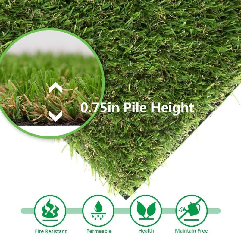 Photo 1 of  0.8inch Realistic Synthetic Artificial Grass Turf Thick Fake Faux Grass Rug Astroturf Carpet 2.3FTX5FT