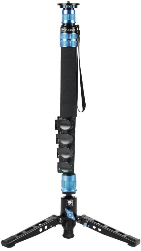 Photo 1 of Sirui P-325FS 5-Section Carbon Fiber Monopod with Feet, 55" Max Height
