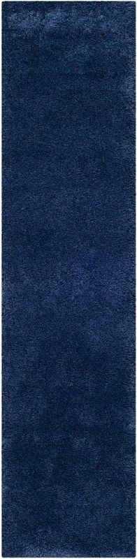 Photo 1 of 2'7x 8 '  navy blue Navy, Solid Design, Non-Shedding & Easy Care, 2-inch Thick Ideal for High Traffic Areas in Living Room, Bedroom