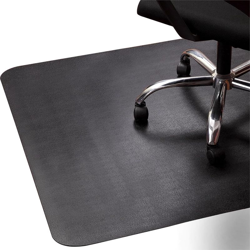 Photo 1 of 2x3 black mat   Office Rolling Chair Mat for Hardwood and Tile Floor, Black, Anti-Slip,