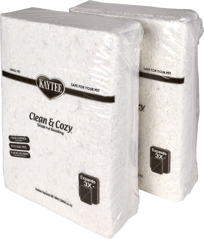 Photo 1 of *only 1 pack* Kaytee Clean & Cozy White Bedding Pet For Guinea Pigs, Rabbits, Hamsters, Gerbils, and Chinchillas, 49.2 Liters
