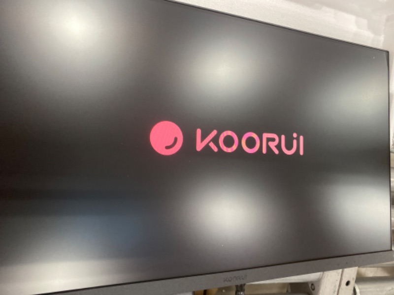 Photo 2 of KOORUI 24 Inch Computer Monitor FHD 1920 x 1080p 100HZ, Built-in Speakers, Ultra-Slim Bezels, 75 x 75 mm VESA Mountable, Adjustable Tilt, HDMI, VGA, 3 Year Warranty, Black 24 inch monitor