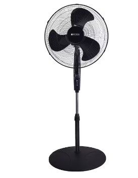 Photo 1 of Utilitech 18-in 3-Speed Indoor Black Oscillating Pedestal Fan with Remote