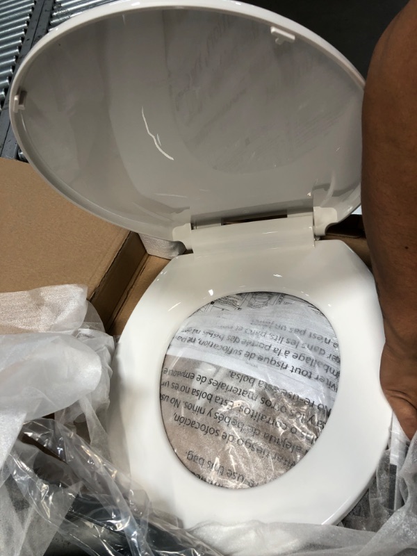 Photo 3 of American Standard MightyTuff Plastic White Round Soft Close Toilet Seat