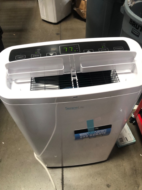 Photo 3 of 14,000 BTU (10,000 BTU DOE) Portable Air Conditioner with Dehumidifier and Fan in White