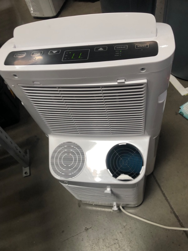 Photo 4 of 14,000 BTU (10,000 BTU DOE) Portable Air Conditioner with Dehumidifier and Fan in White