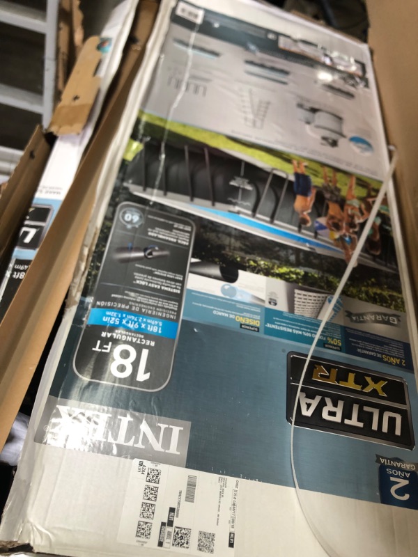 Photo 2 of INTEX 26355EH 18ft x 9ft x 52in Ultra XTR Pool Set with Sand Filter Pump & 26667EG QS500 Krystal Clear Saltwater System with E.C.O.for up to 7000 Gallon Above Ground Pools 18ft x 9ft x 52in / Rectangular with Sand Filter Pump Pool Set + Saltwater System