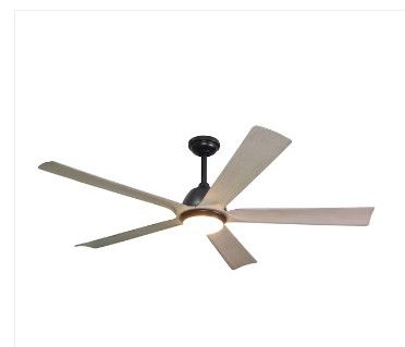 Harbor Breeze Cartersville 60-in Black LED Indoor/Outdoor Ceiling Fan ...