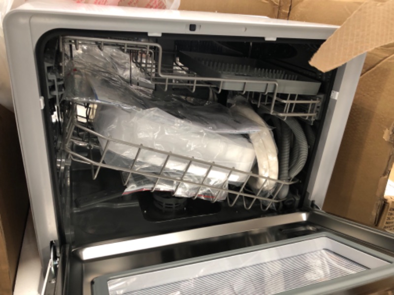 Photo 6 of *USED* COMFEE' Portable Dishwasher, Countertop Dishwasher with 3 Place Settings, Mini Dishwasher with More Space Inside, 6 Programs, Auto-Open Drying, Touch Control, White
