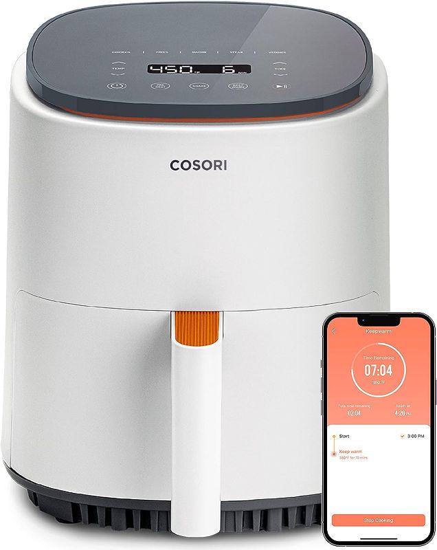 Photo 1 of **parts only*** COSORI Air Fryer 4 Qt, 7 Cooking Functions Airfryer, 150+ Recipes on Free App, 97% less fat Freidora de Aire, Dishwasher-safe, Designed for 1-3 People, Lite 4.0-Quart Smart Air Fryer, White
