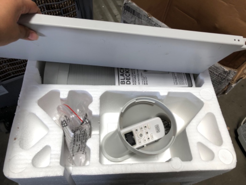 Photo 1 of BLACK+DECKER 8,000 BTU Portable Air Conditioner up to 350 Sq. with Remote Control, White
