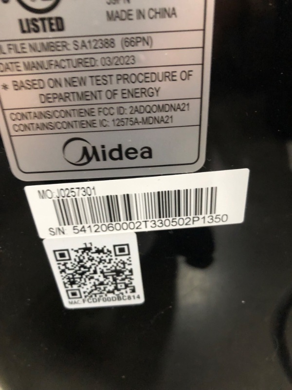 Photo 2 of Midea Duo 12,000 BTU (10,000 BTU SACC) High Efficiency Inverter, Ultra Quiet Portable Air Conditioner, Cools up to 450 Sq. Ft., Works with Alexa/Google Assistant, Includes Remote Control & Window Kit
