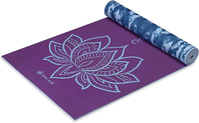 Photo 1 of Gaiam Yoga Mat - Premium 6mm Print Reversible Extra Thick Non Slip Exercise & Fitness Mat for All Types of Yoga, Pilates & Floor Workouts (68" x 24" x 6mm Thick)
